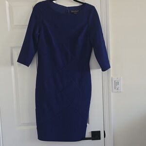 Elegant Blue Women's Work Dress